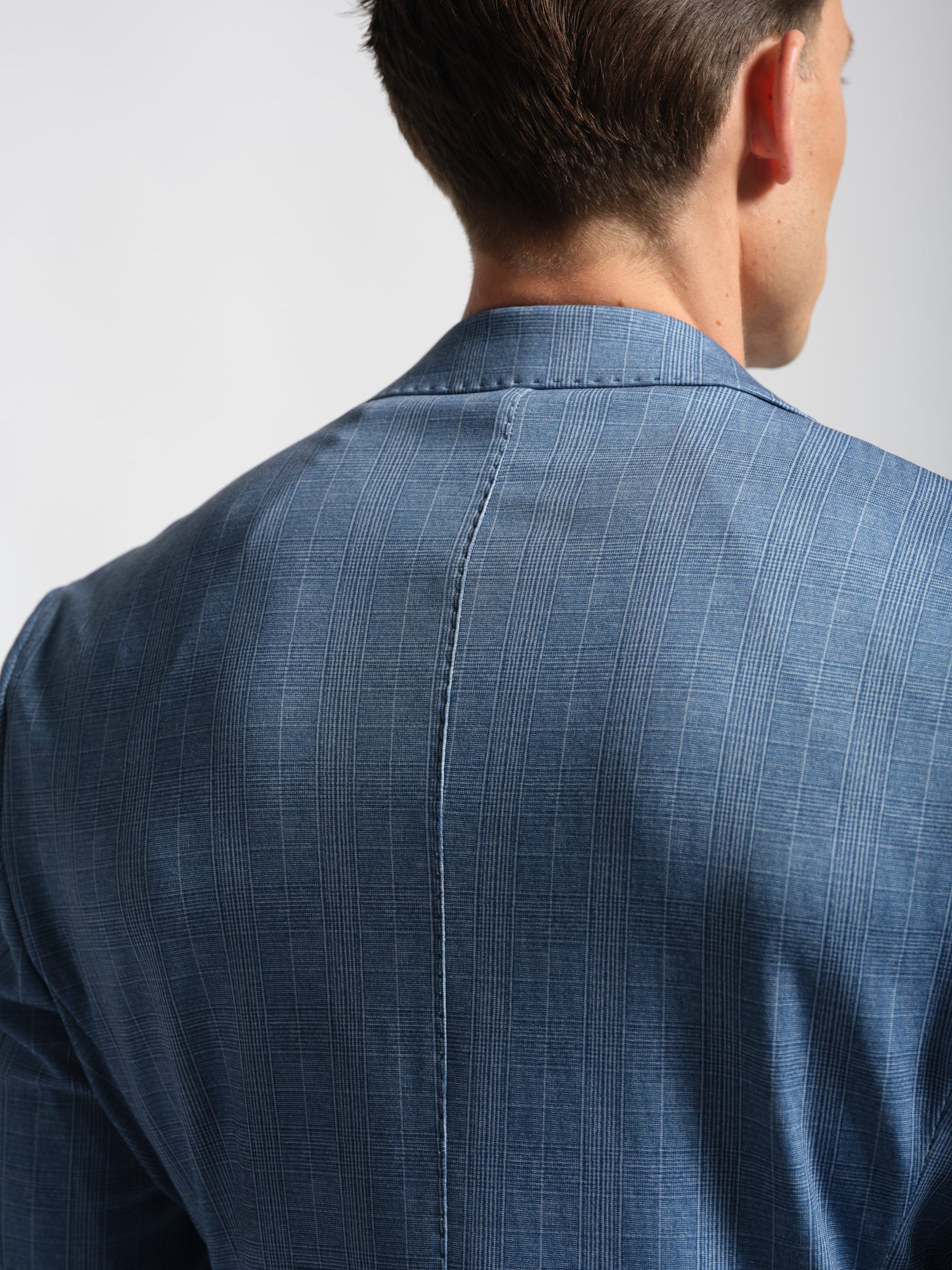 Prince de Galles stretch cotton-blend jersey suit back