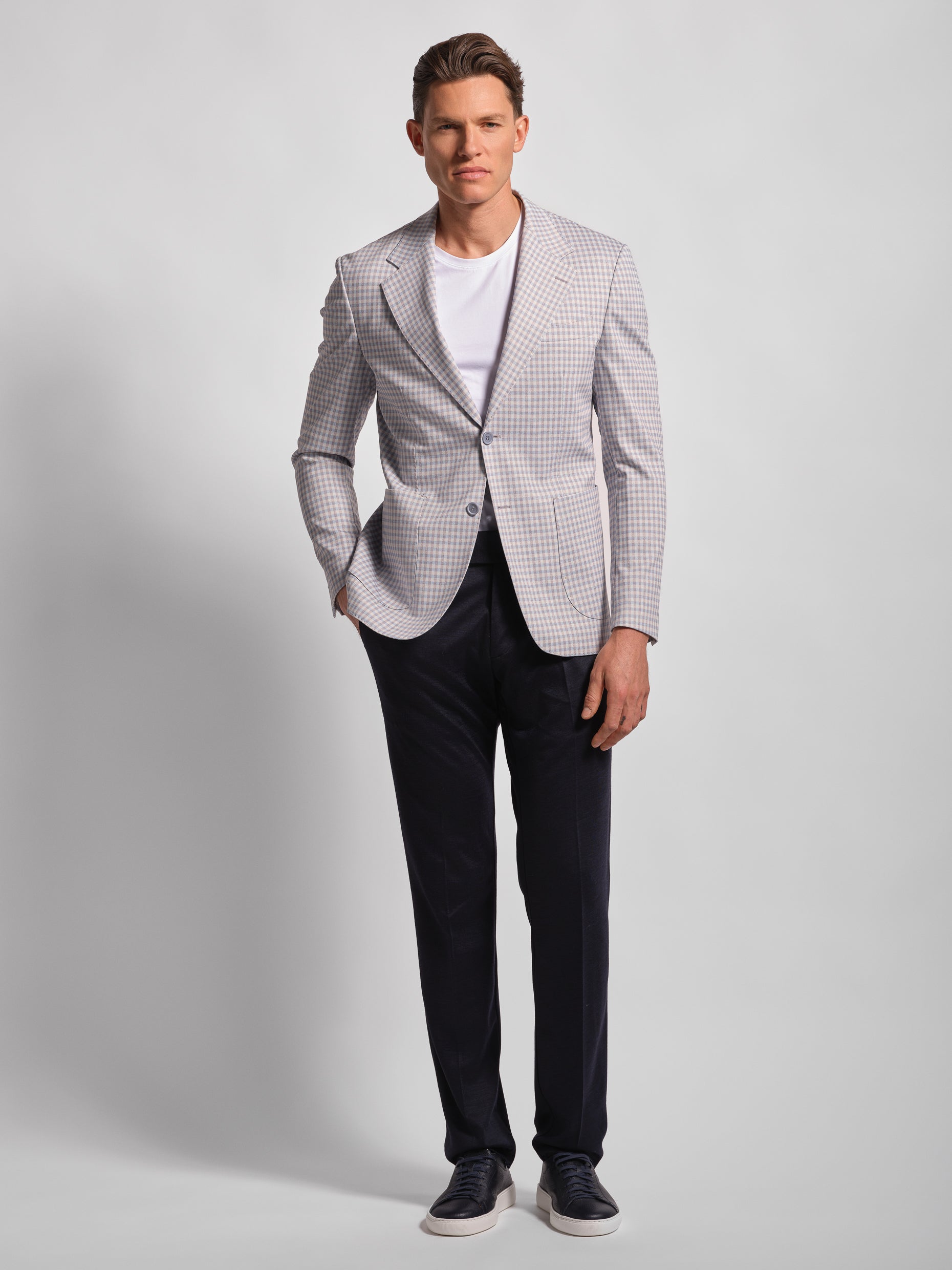 Model in italian suit